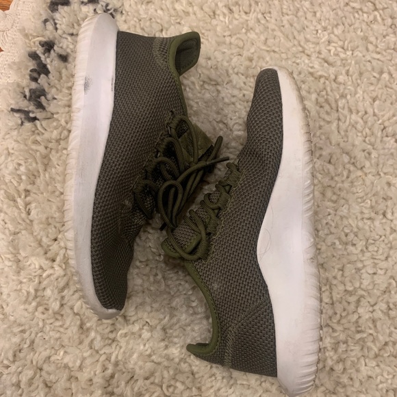 Olive Green Adidas Tubular Sneakers - Picture 3 of 6